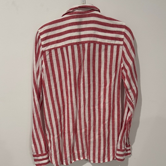 J. Crew Red and White Striped Shirt - Picture 5 of 5